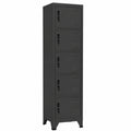 Stahlschrank Spind 38x40x180 cm, Anthrazit, vidaXL Metallschrank für Büro & Lager