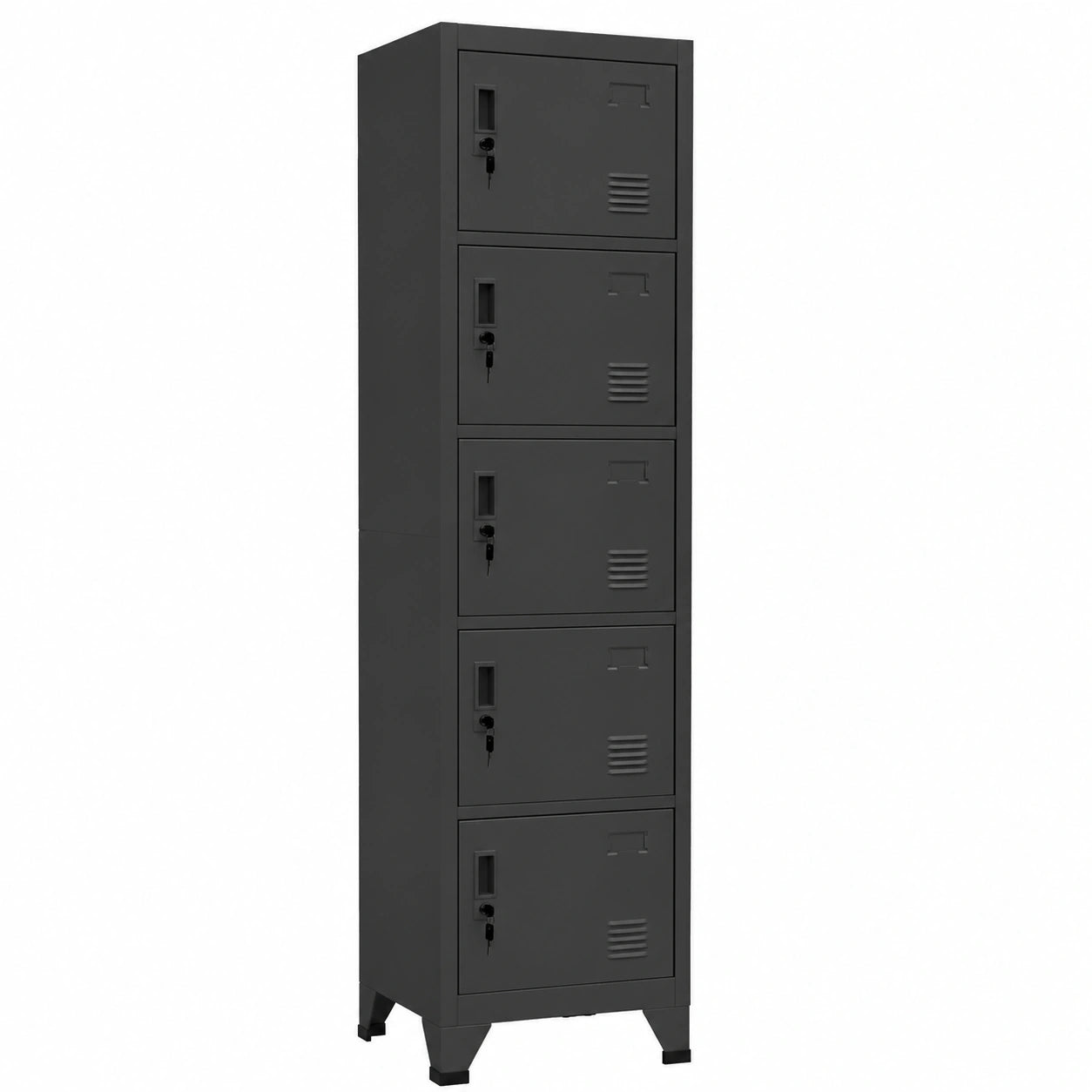 Stahlschrank Spind 38x40x180 cm, Anthrazit, vidaXL Metallschrank für Büro & Lager