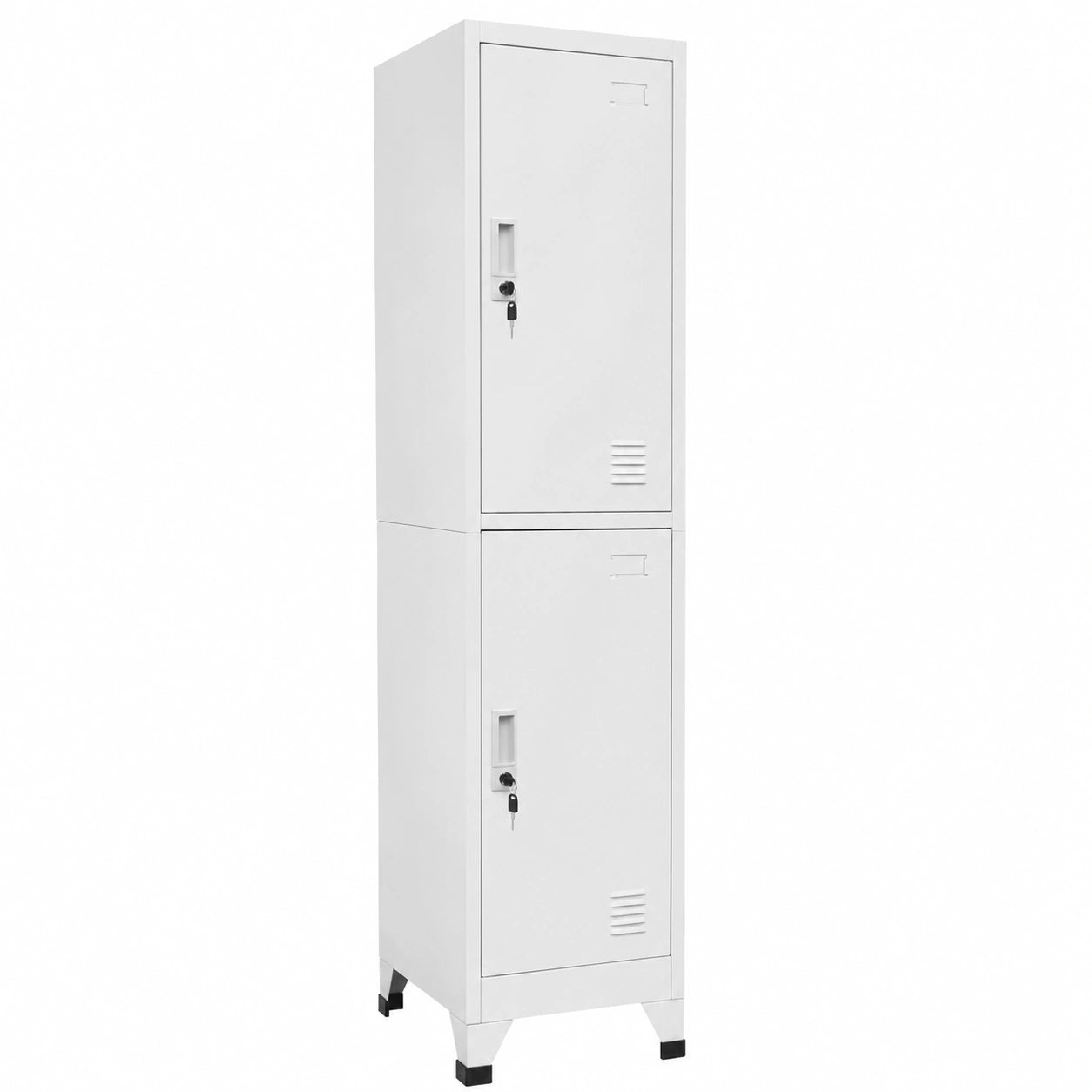 Moderner Metallschrank mit 2 Fächern für den Umkleideraum