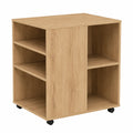 Mobiler Büroschrank aus Holzwerkstoff, Artisan-Eiche, 60x53x72 cm, mit 4 Rollen, ideal für Büro und Home Office