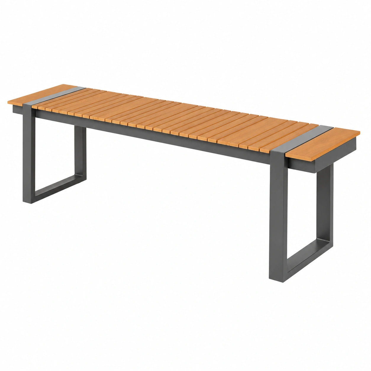 Moderne Gartenbank Tampa Lounge 180 cm wetterfest in Holzoptik