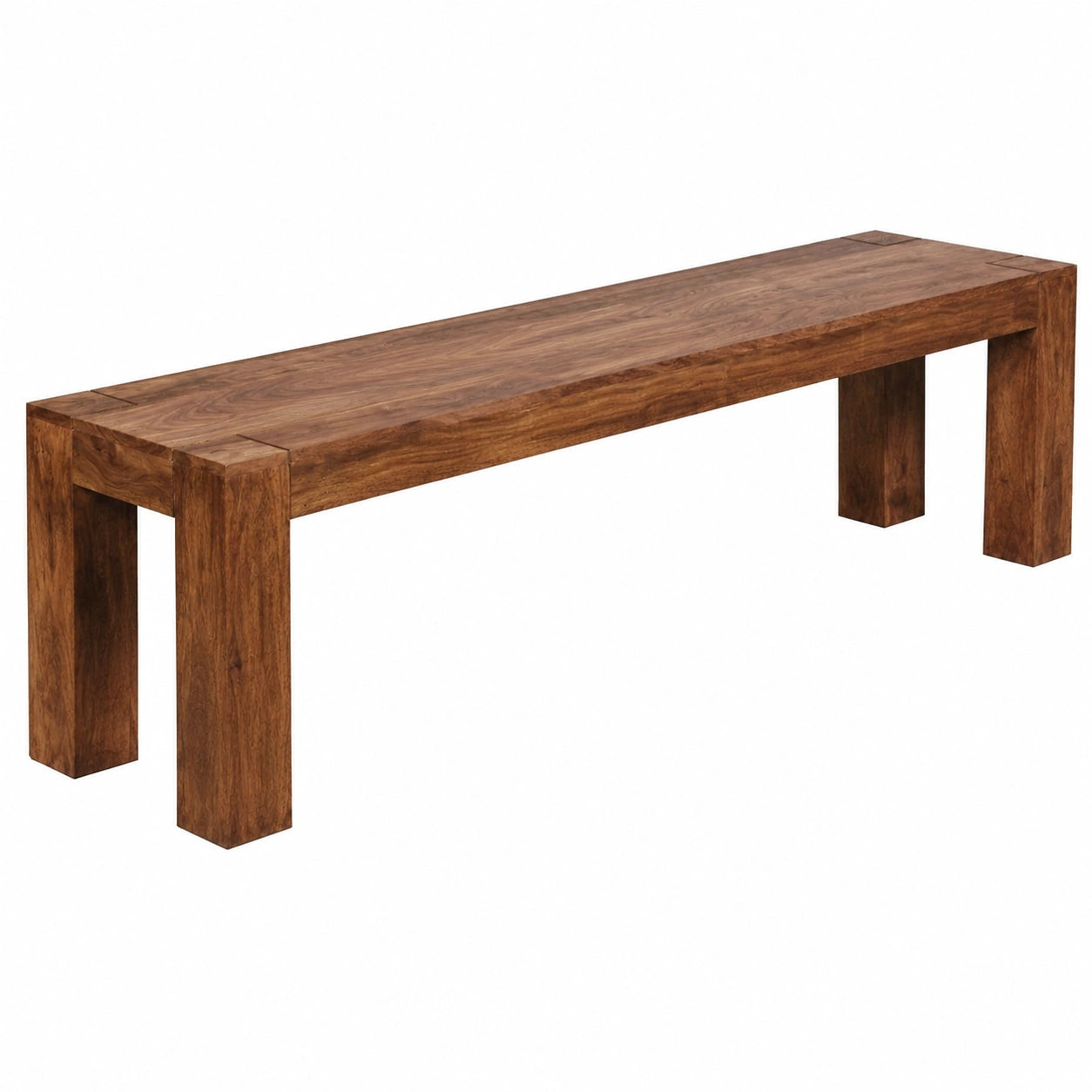 Massivholz Esszimmerbank 160 cm aus Sheesham Holz im Landhausstil