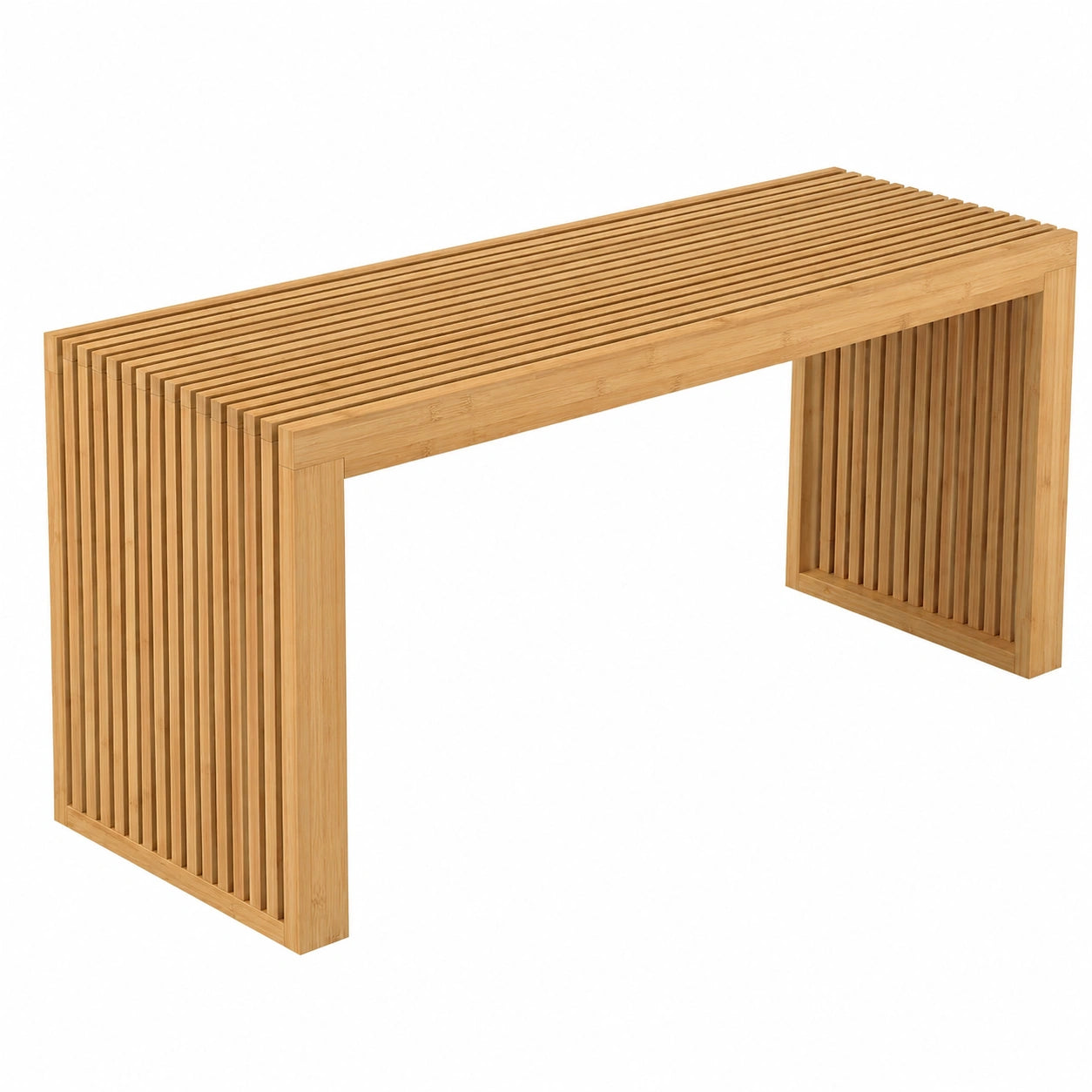 Bellamio Sava Bambusbank – Robuste Naturholzbank für jeden Raum – Belastbar bis 250 kg, Maße 45x33x100 cm