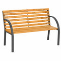 Wetterfeste 2-Sitzer Gartenbank im Landhausstil aus Holz für Balkon oder Wintergarten, 119,5 x 62 x 83 cm