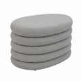 SVITA Sitzhocker mit Stauraum, Polsterbank bis 200 kg, Boucle-Bezug, Hellgrau