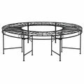 Runde Baumbank aus Stahl Schwarz Ø160cm – Robuste Gartenbank für Terrasse