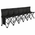 VEVOR Klappbare Outdoor-Bank für 6 Personen mit Taschen, Tragetasche und Rückenlehne, ideal für Fußball und Baseball