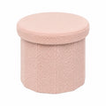 Bonlife Polsterbank mit Stauraum, faltbare Sitztruhe, Aufbewahrungsbox für Schlafzimmer, Wohnzimmer, Flur, Rosa, 38x38x38 cm