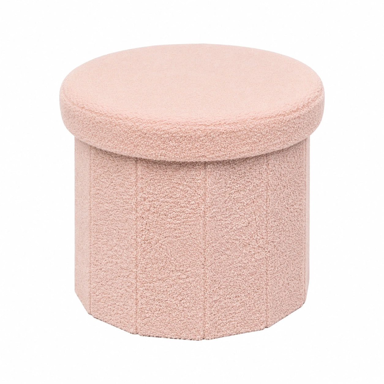 Bonlife Polsterbank mit Stauraum, faltbare Sitztruhe, Aufbewahrungsbox für Schlafzimmer, Wohnzimmer, Flur, Rosa, 38x38x38 cm