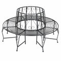 Outsunny Runde Gartenbank für Bäume, Metall, Ø160cm, 360° Design