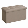 SONGMICS Sitzbank mit Stauraum, Helltaupe, 38x38x38cm